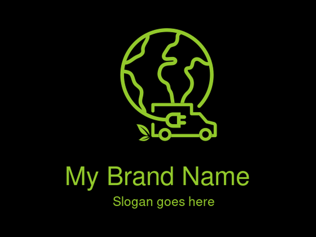 Green Global Electric Mobility Logo for Eco-Friendly Delivery and Transportation